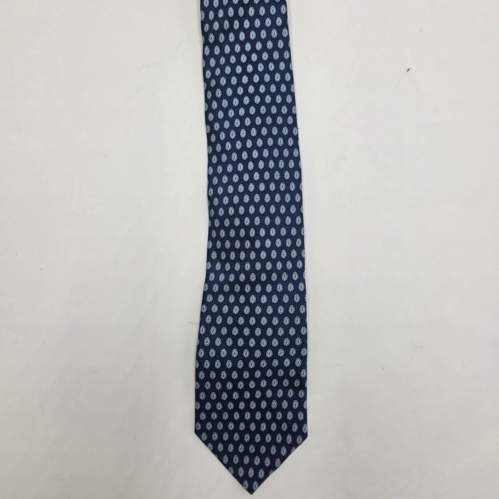 Brooks Brothers 346 Mens Blue Paisley Silk Necktie Classic 3.75 Inch Width